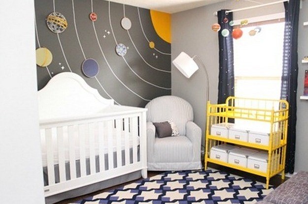 Uzay Temalı Bebek Odası Fikirleri